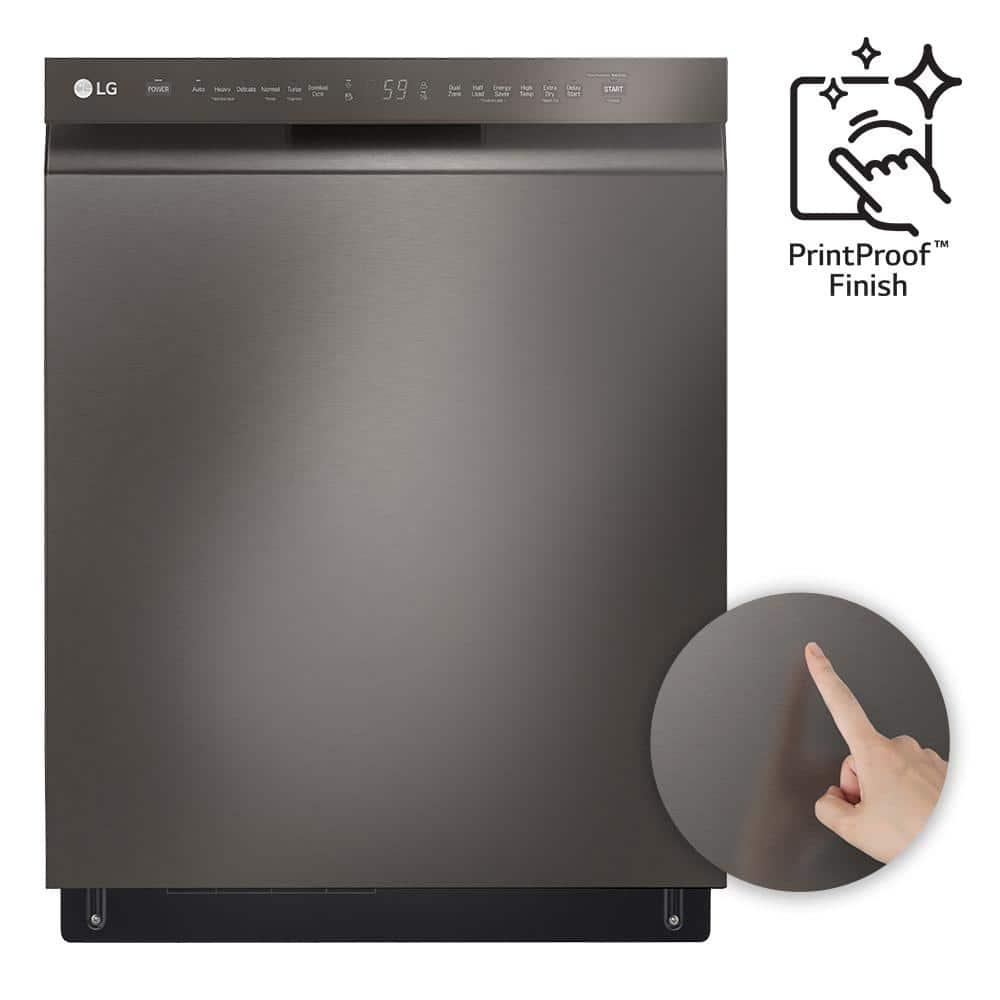 LG 24 in. PrintProof Stainless Steel Front Control Dishwasher with QuadWash, 3rd Rack & Dynamic Dry, 48 dBA
