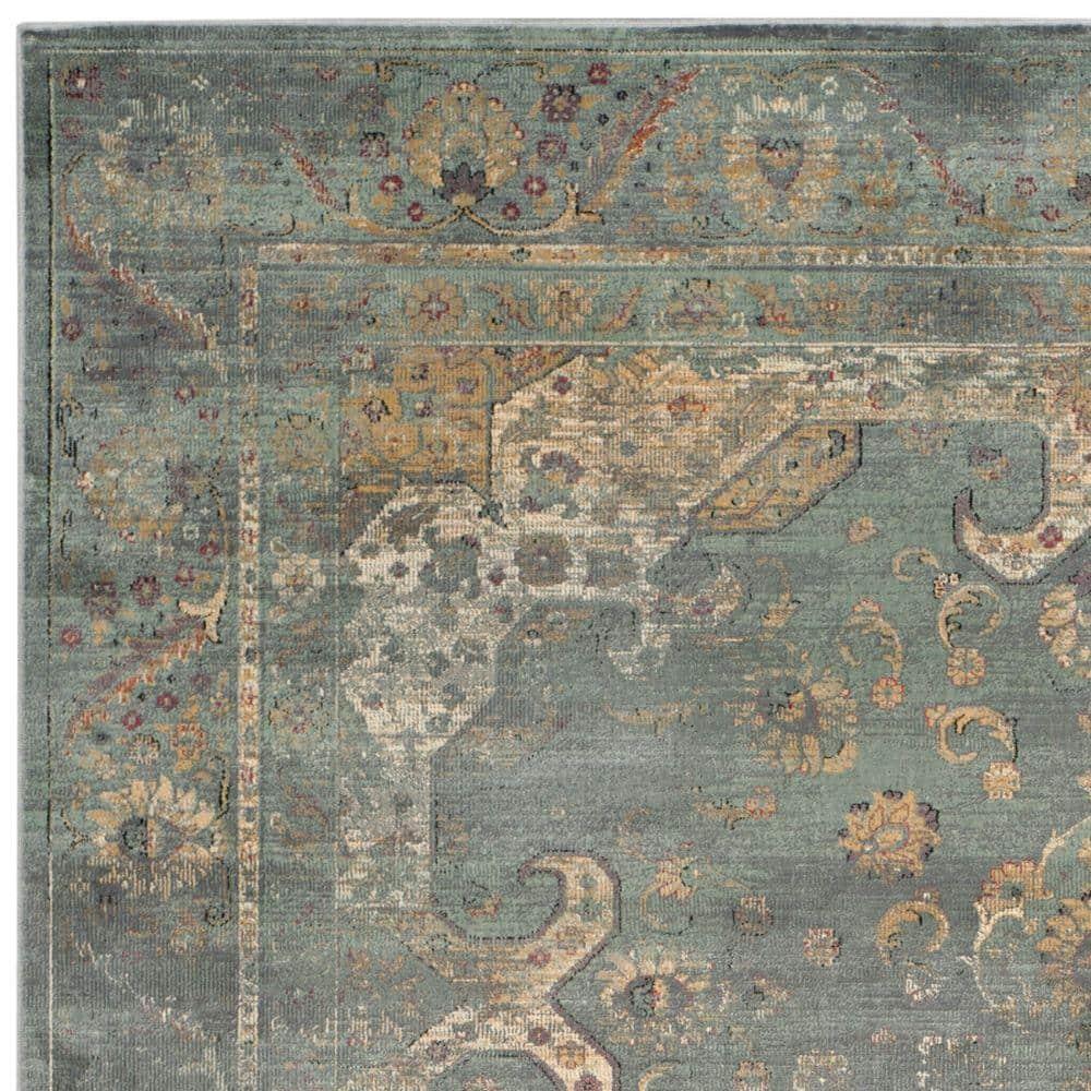 SAFAVIEH Vintage Cennetig Traditional Area Rug, Grey/Multi, 9' x 12'