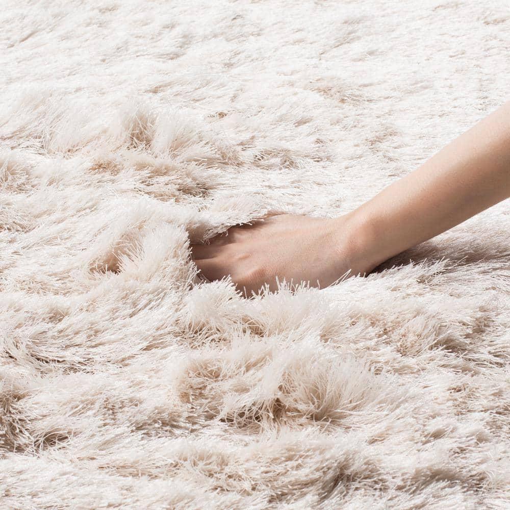 Paris Shag SG511 Hand Tufted Indoor Area Rug - Ivory - 8'x10' - Safavieh