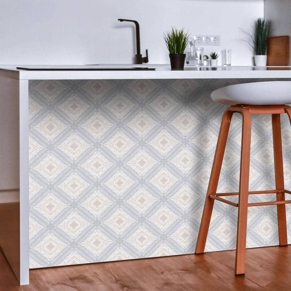 Main Street 20.5 in x 16 ft Tribal Squares Peel and Stick Wallpaper Roll Self-Adhesive Wallpaper Roll for Accent Wall, Home and Furniture Refresh, DIY and More (Covers 28.18 sq. ft)