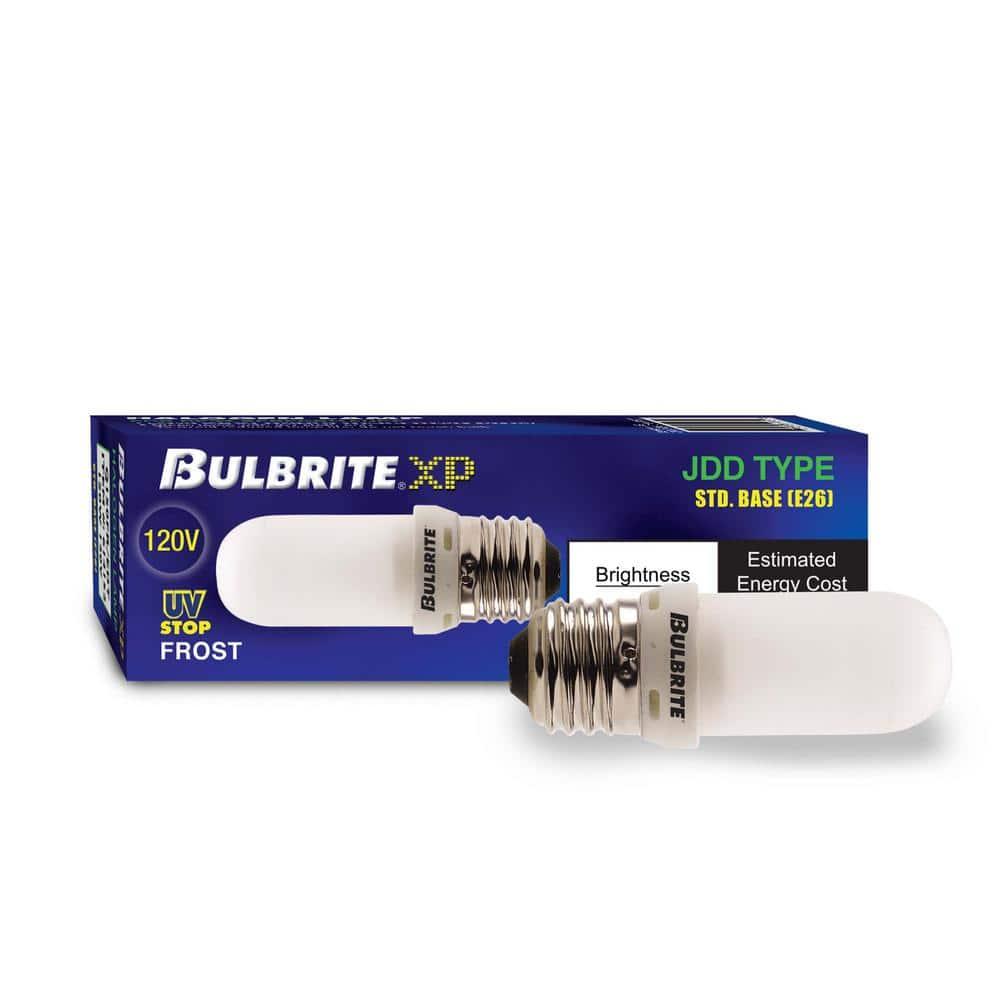 Pack of (5) 150 Watt 120V Dimmable Frost T8 Double Envelope Halogen Mini Light Bulbs with Medium (E26) Base  2900K Soft White Light