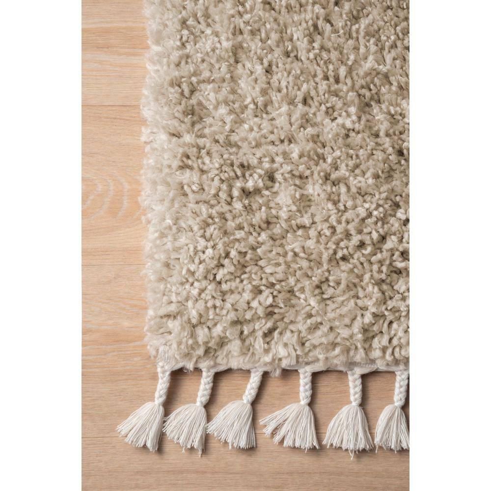 Nuloom Neva Solid 2x12 Runner Shag Indoor Area Rug for Living Room Bedroom Dining Room Nursery Entryway Hallway, Beige/Ivory