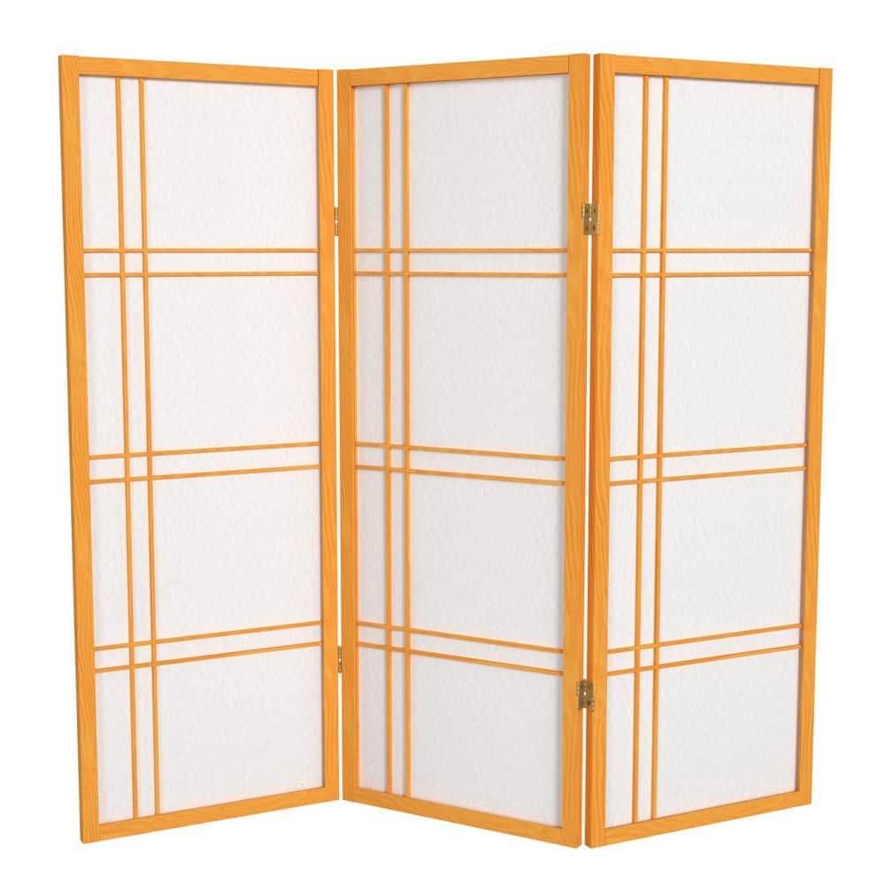 48" x 42" Double Cross Shoji 3 Panel Room Divider