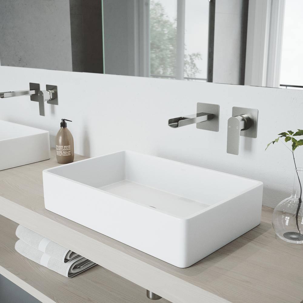 Atticus 5" H Single Handle WaterSense Wall Mount Bathroom Faucet