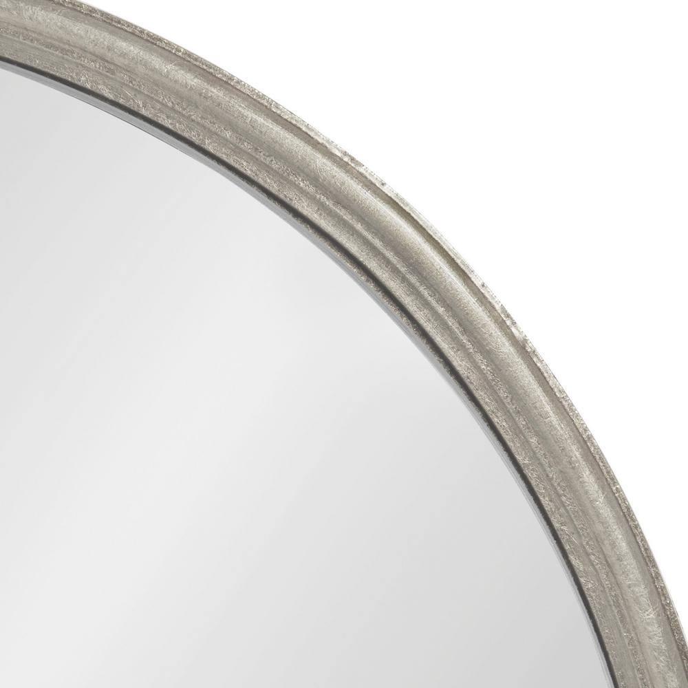 Kate and Laurel Caskill Modern Capsule Panel Mirror, 16 x 48, Silver, Decorative Oval Full Length Accent Mirror for Wall