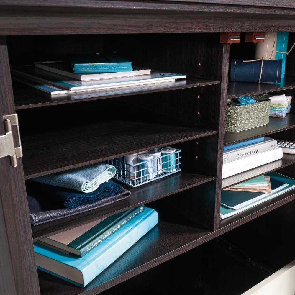 Dakota Oak and Soft White Craft and Sewing Armoire