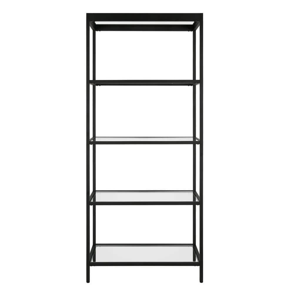 Evelyn&Zoe Alexis 30" Wide Rectangular Bookcase, Blackened Bronze
