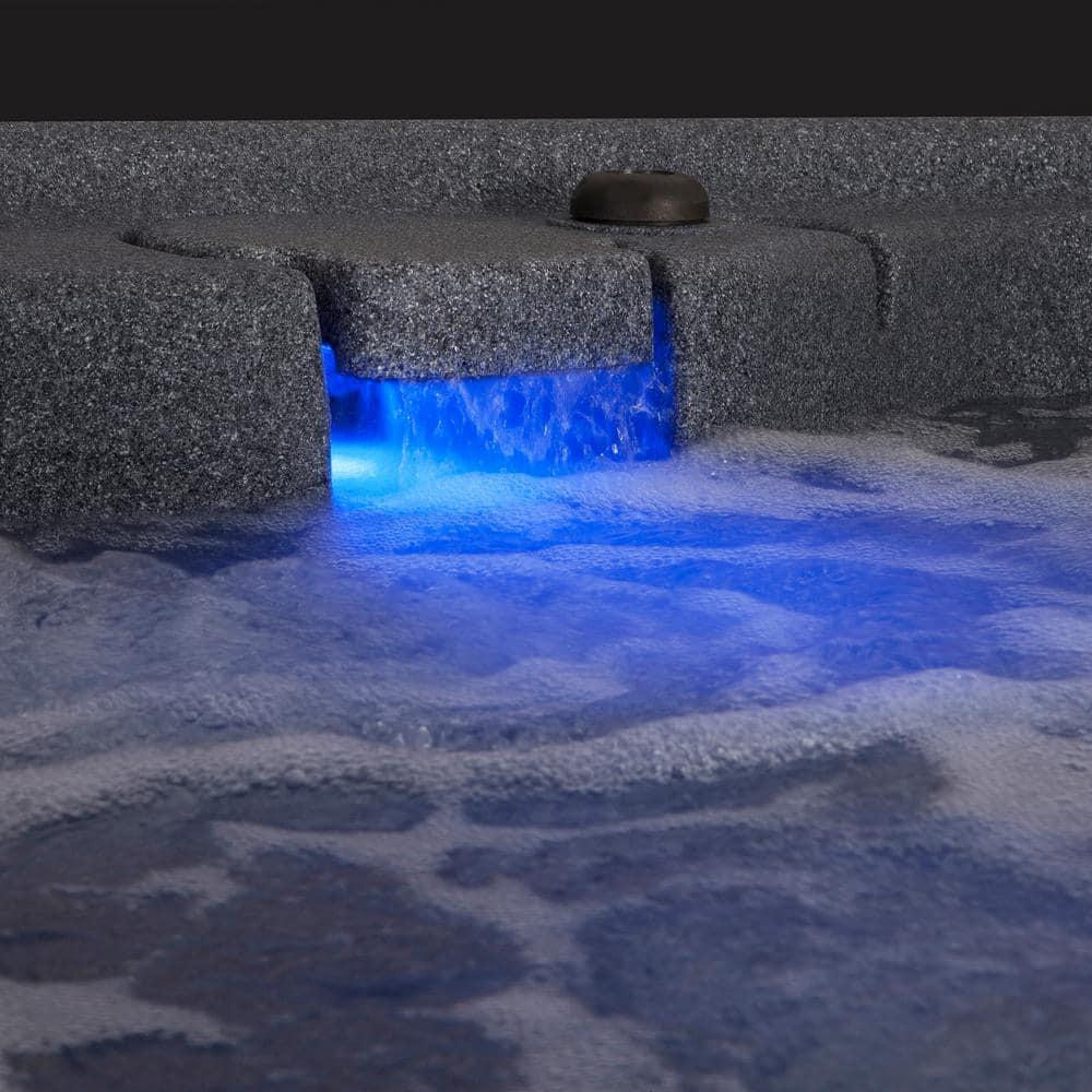 AquaRest Discover AR300 Premium 2-Person 20-Jet Oval Plug & Play Hot Tub with Ozonator, LED Waterfall and Stainless Steel Heater