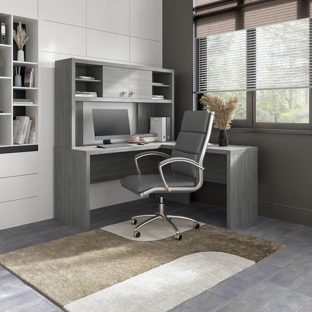 Echo 2-Piece L-Shape Computer Desk Office Set with Hutch