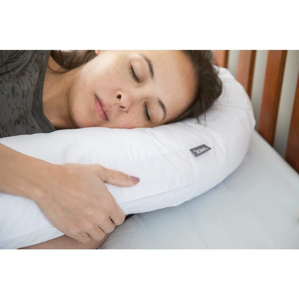 DMI Body Pillow, Side Sleeper Pillow and Pregnancy Pillow with Contoured Support for Neck, Back, Hip, Joint Pain and Sciatica Relief with Removable Washable Cover, Firm, Full Body Pillow
