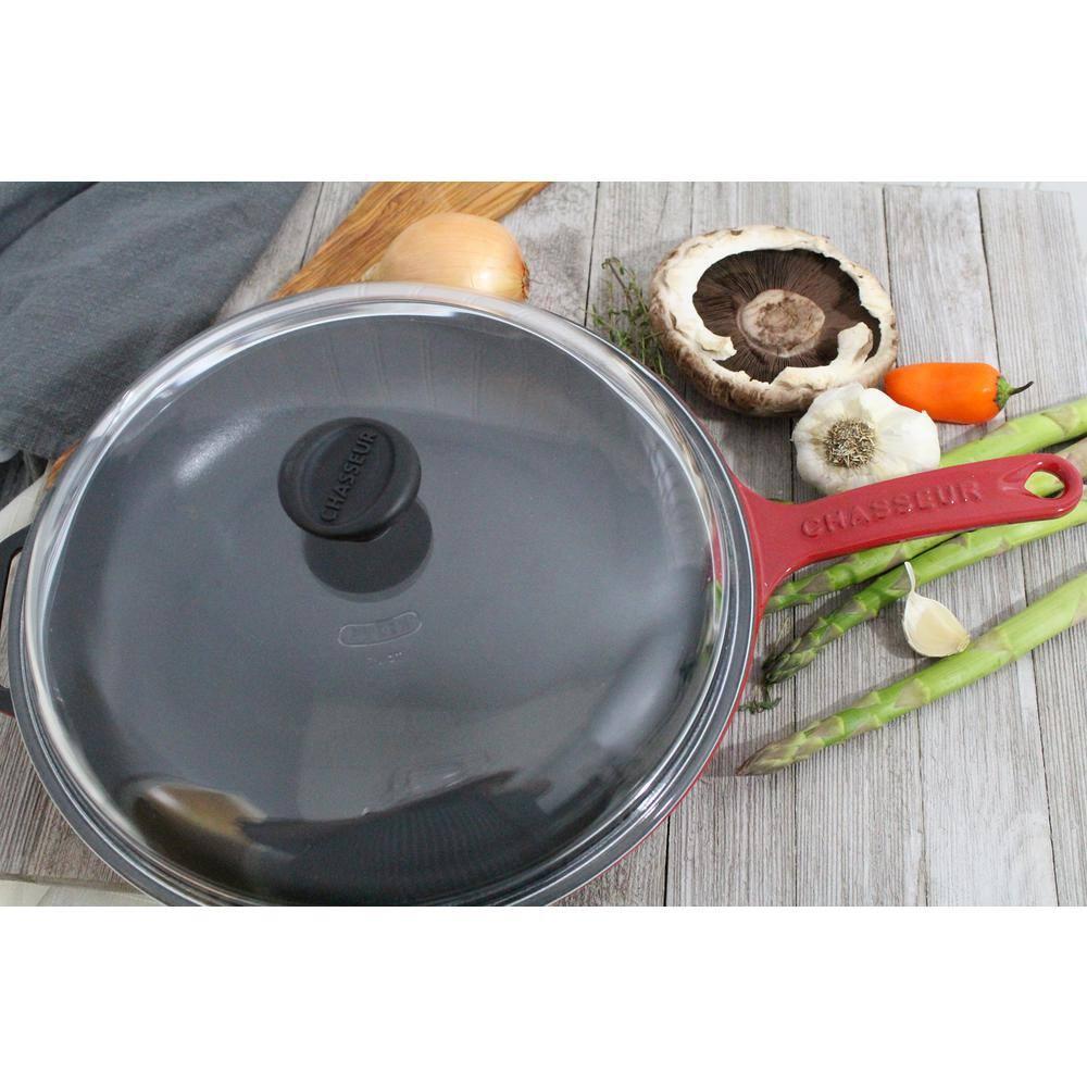 Chasseur Chasseur Enameled Cast Iron Non-Stick 11'' Frying Pan with Lid