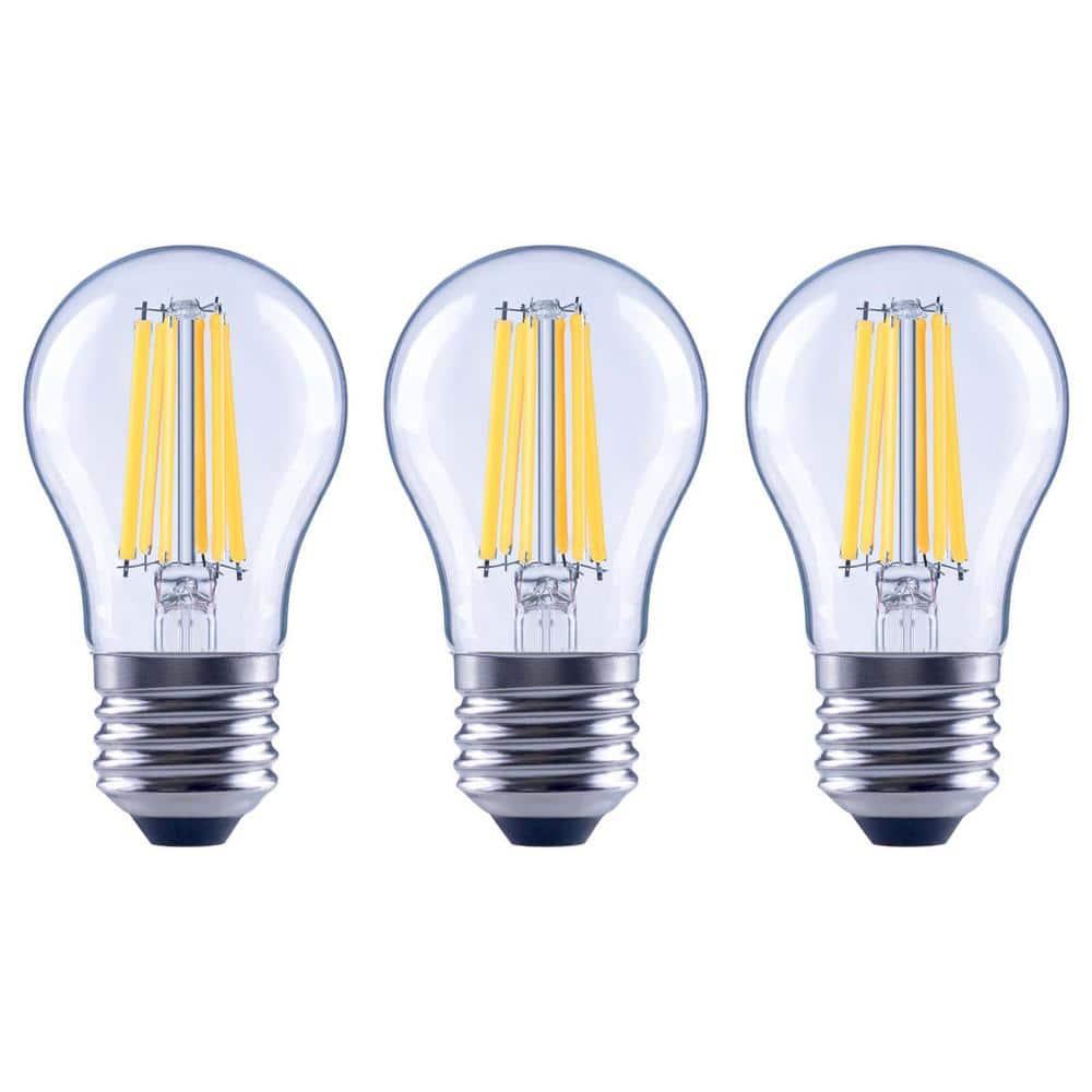 EcoSmart A15 Dimmable Appliance Fan LED Edison Light Bulb Bright White (3-Pack)