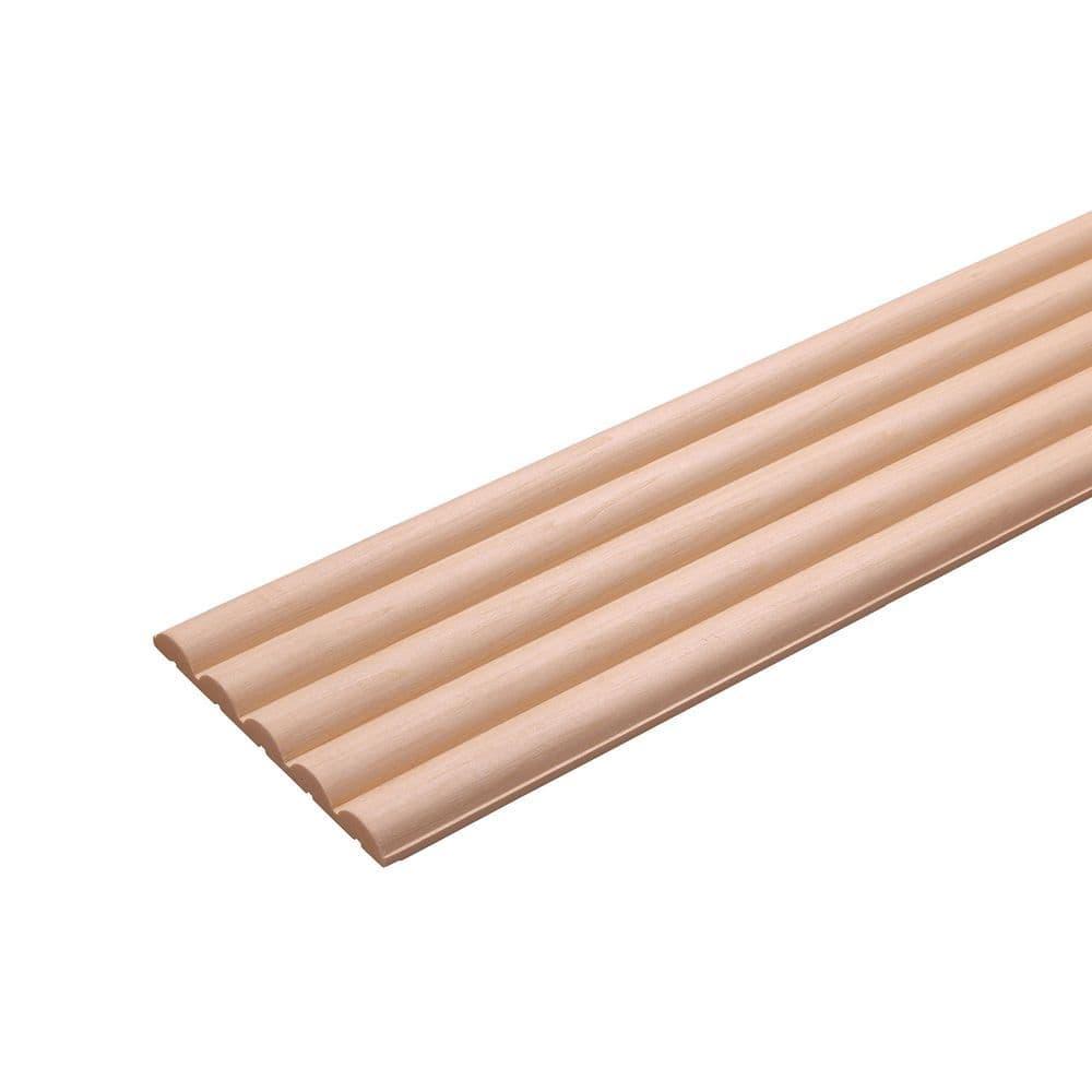 Ornamental Mouldings Reeded Hardwood 5 H x 96 W Accent Moulding