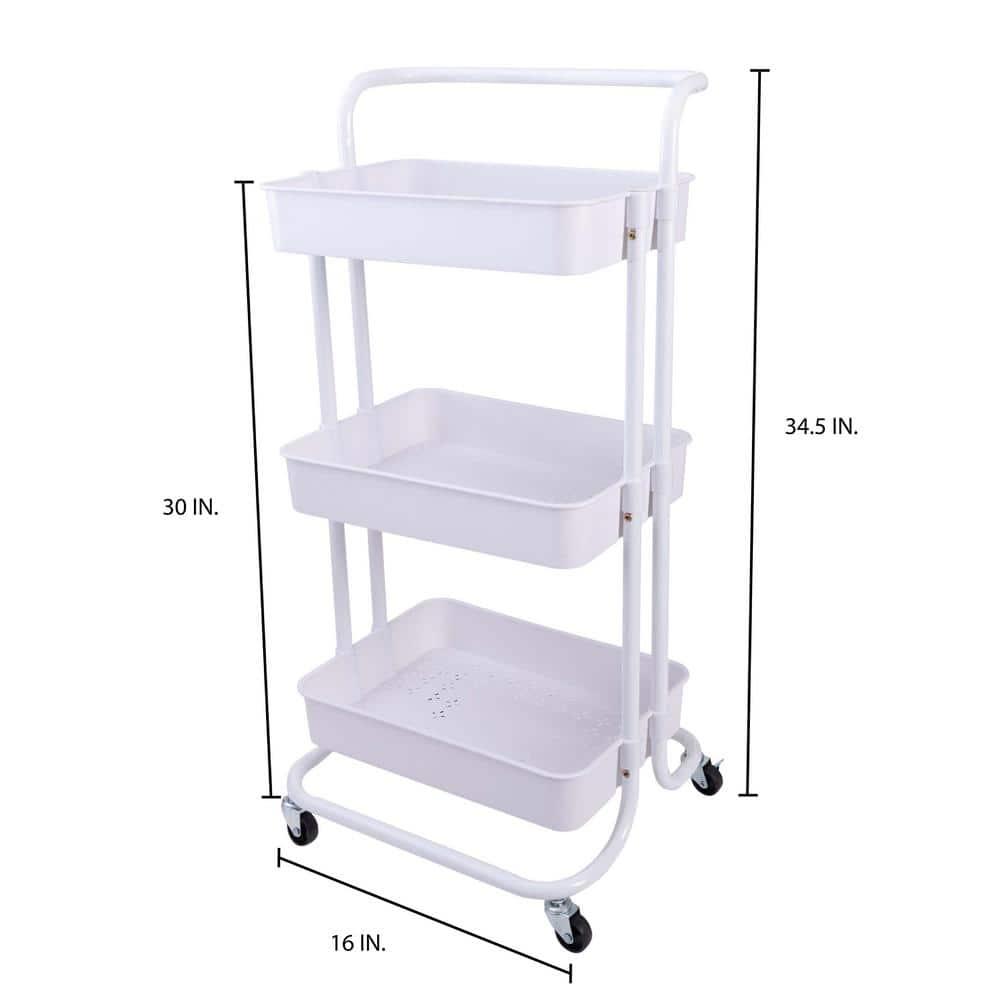 Organize It All Organize It All 3 Tier Rolling Basket Cart