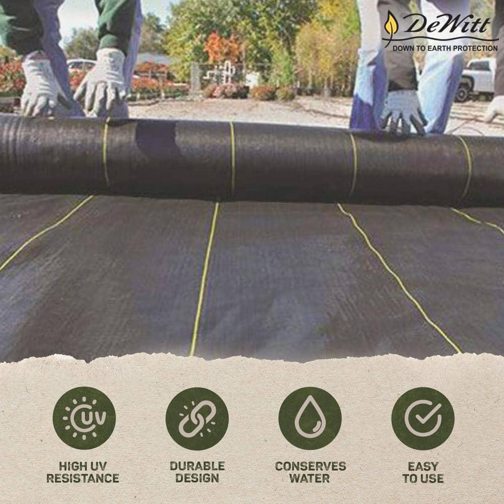 DeWitt Company, Inc. DeWitt Sunbelt Woven Weed Barrier Landscape Fabric Ground Cover (Set of 2)