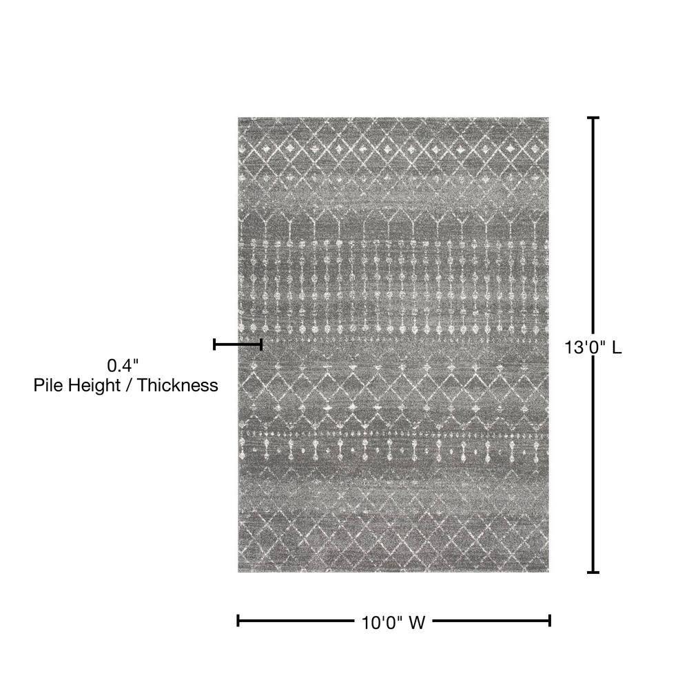 Handmade Dark Grey Geometric Oval 5' x 7' Synthetic Rug