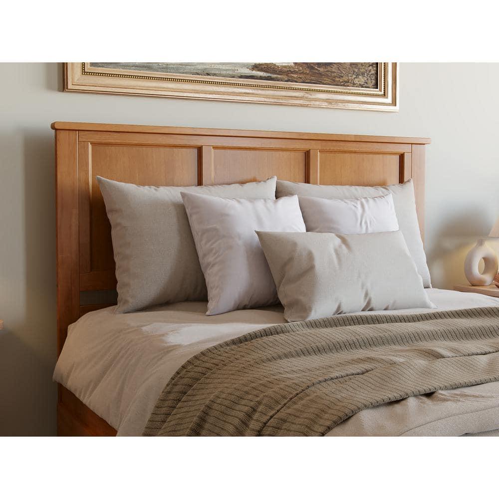 AFI Madison Queen Platform Bed with Matching Footboard and Storage Drawers, Light Toffee