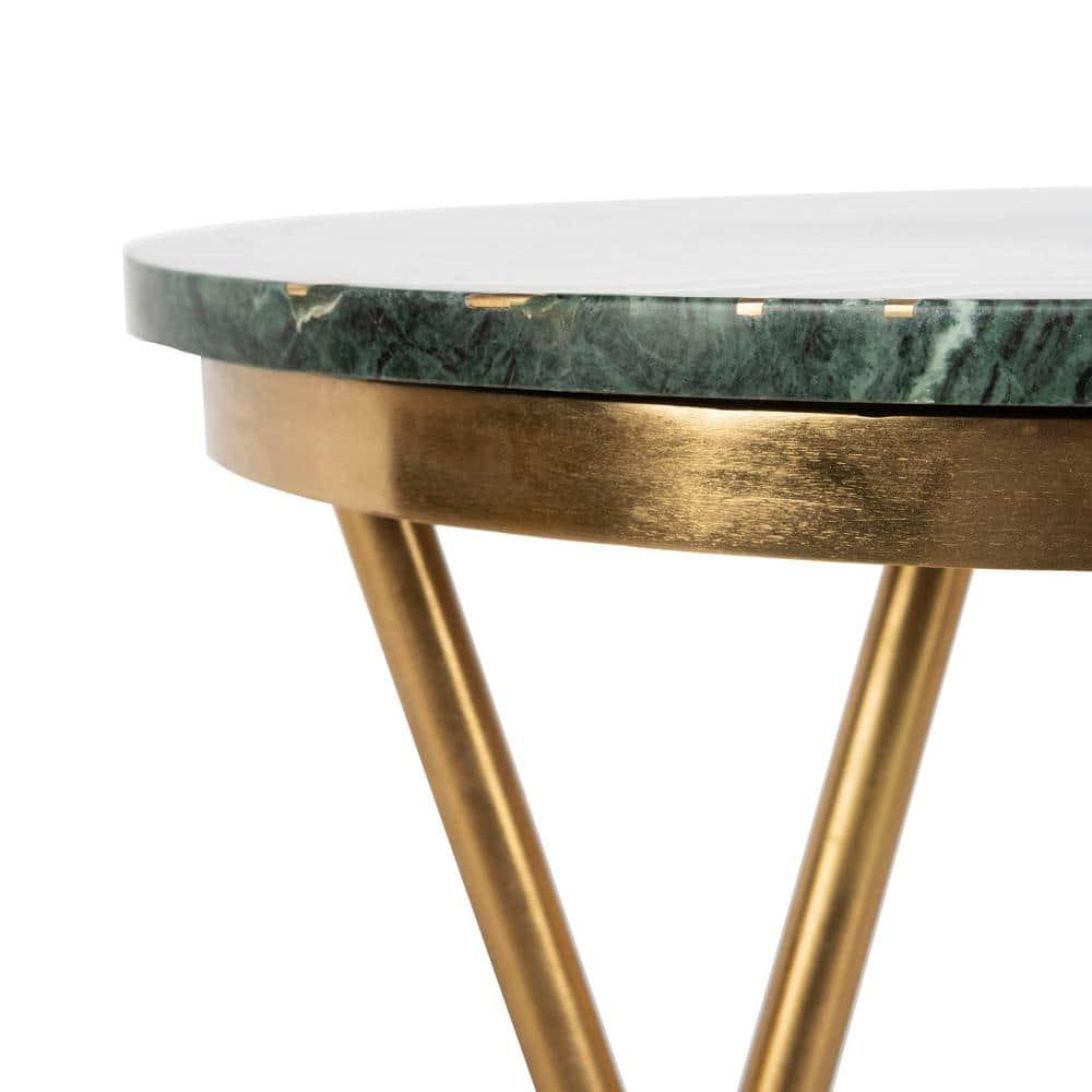 Safavieh  Coletta Marble Accent Table - Dark Green - 18" x 18" x 23"