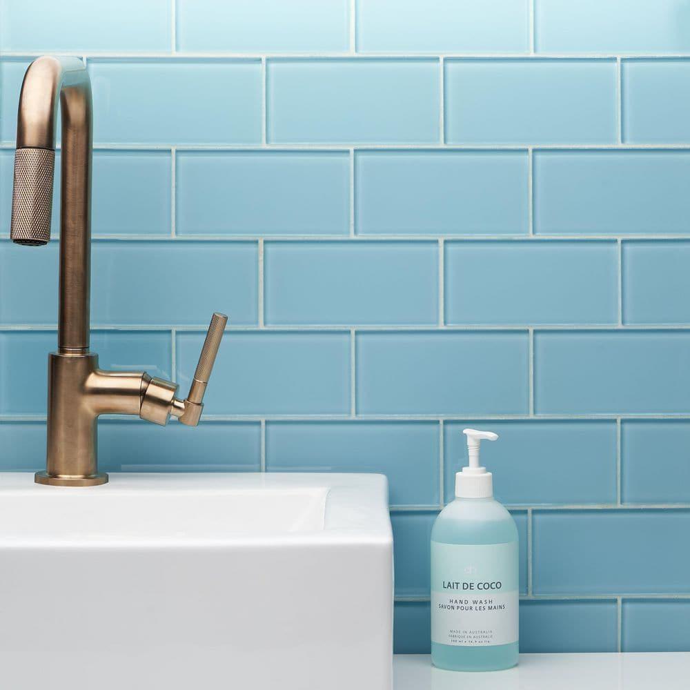 Premium 3" x 6" Straight Edge Glass Mosaic Subway Tile