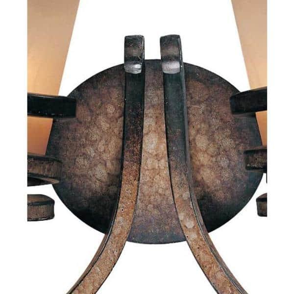 Tofino Bronze Dual 100W Bath Vanity Light with Mabre Grabar Glass