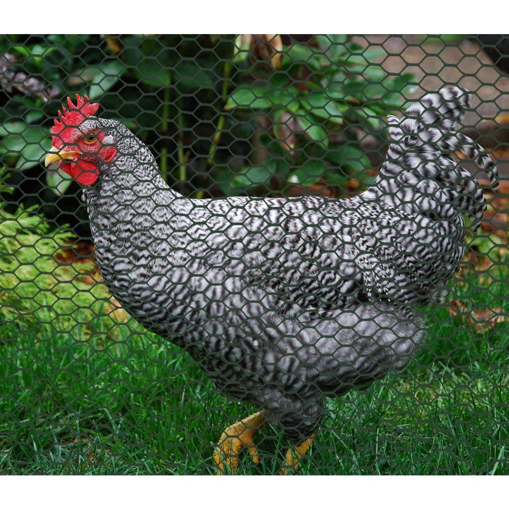 Boen Plastic Hex Chicken Wire Mesh Temporary Fence Roll 2' x 25' with Rust Resistant
