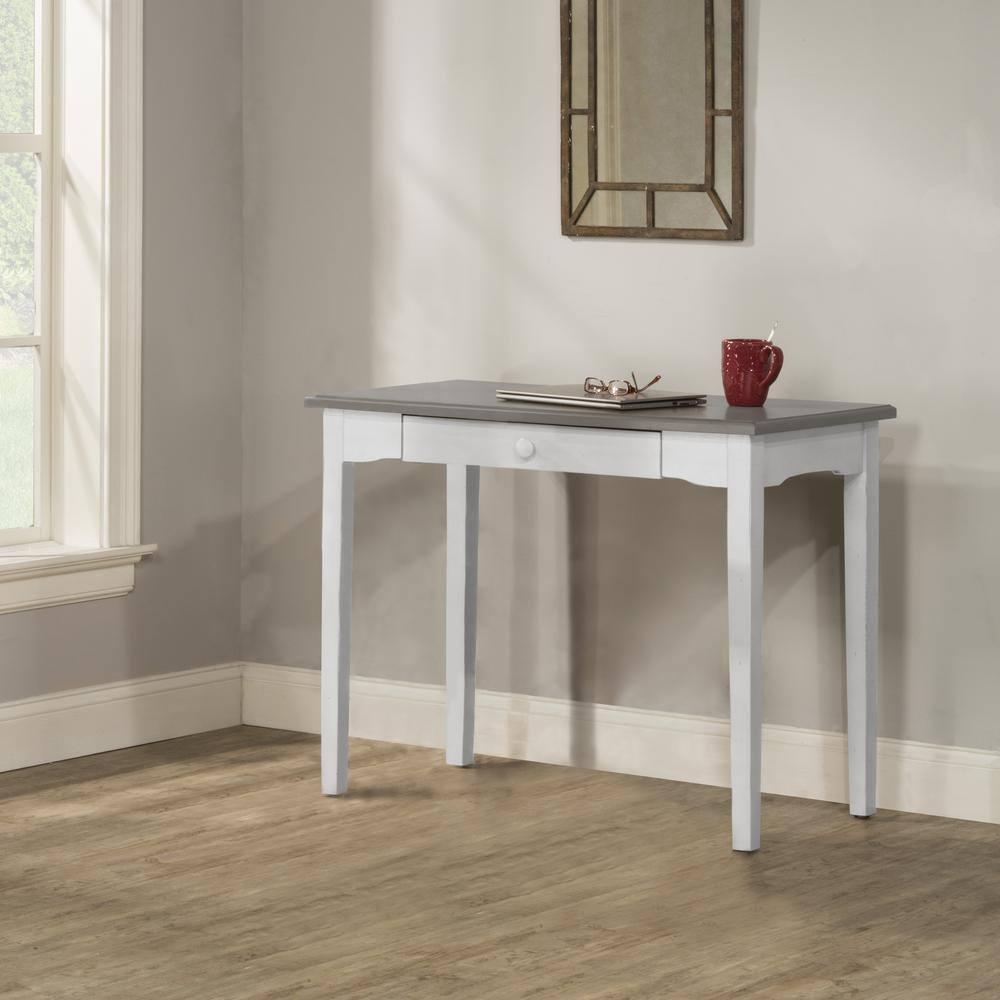 Hillsdale Furniture Clarion Wood Single Drawer Desk: Farmhouse Style, 75lb Capacity