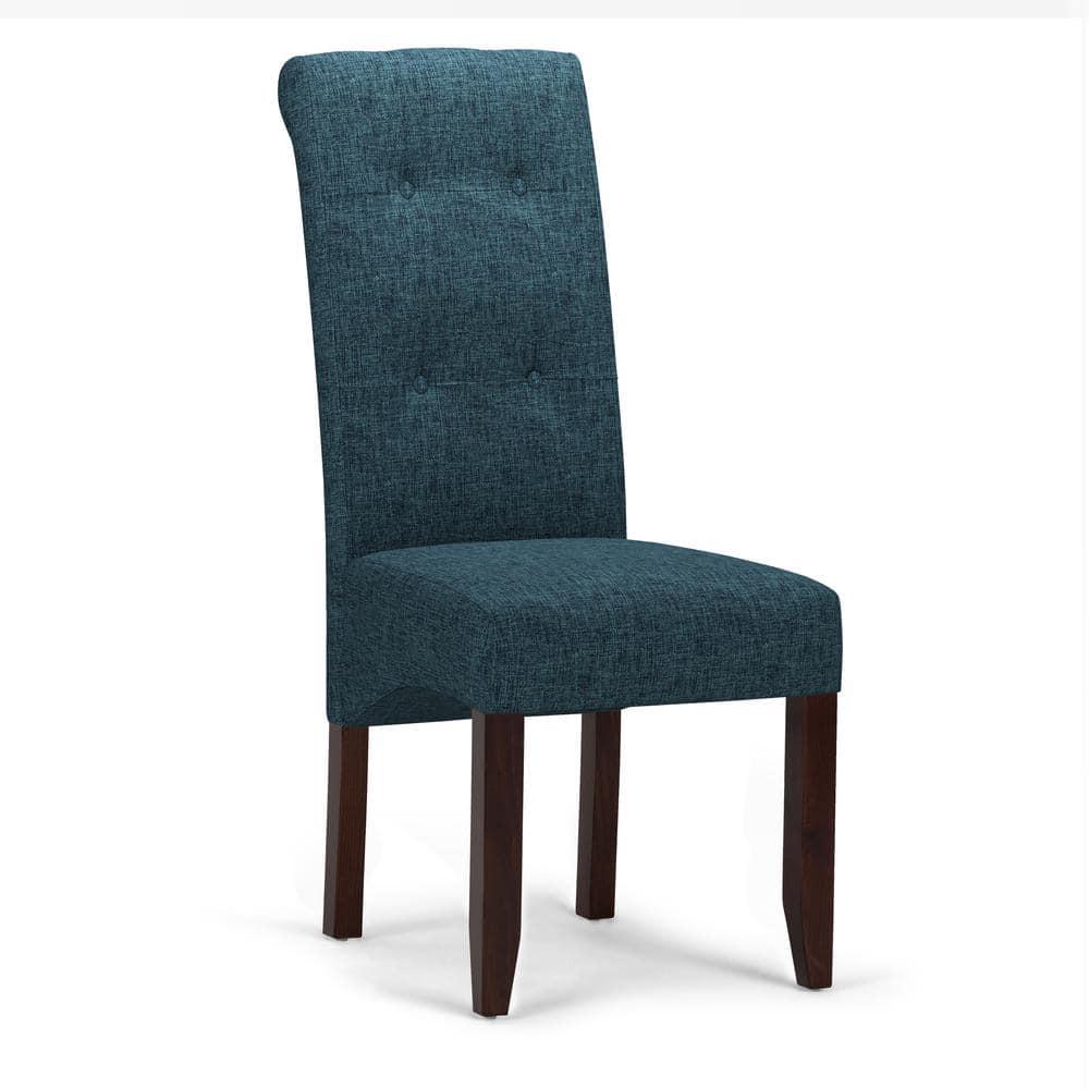 Simpli Home Cosmopolitan Tufted Upholstered Dining Chair with Curved Back in Modern Style (Set of 2) (Set of 2)