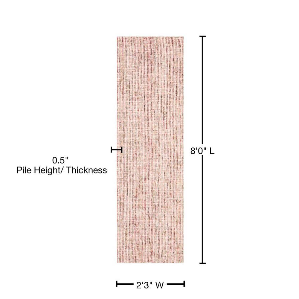 Abstract ABT468 Handmade Indoor Runner - Beige/Rust - 2'-3"x8' - Safavieh