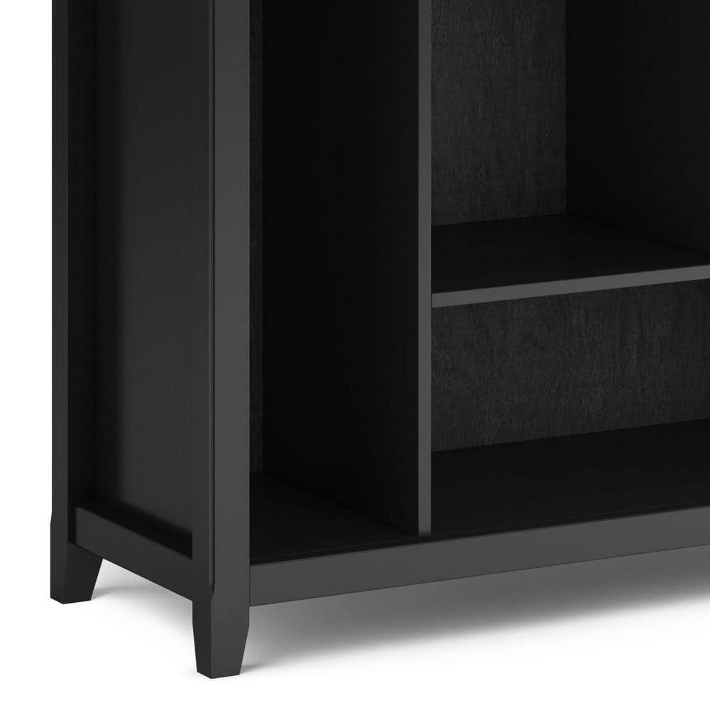 Simpli Home Amherst 44"W Solid Wood Multi Cube Bookcase with 8 Different Sized Storage Cubbies