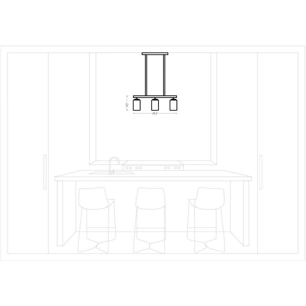 Sea Gull Lighting 66160-962 Oslo Three-Light Island Pendant Hanging Modern Light Fixture, Brushed Nickel Finish