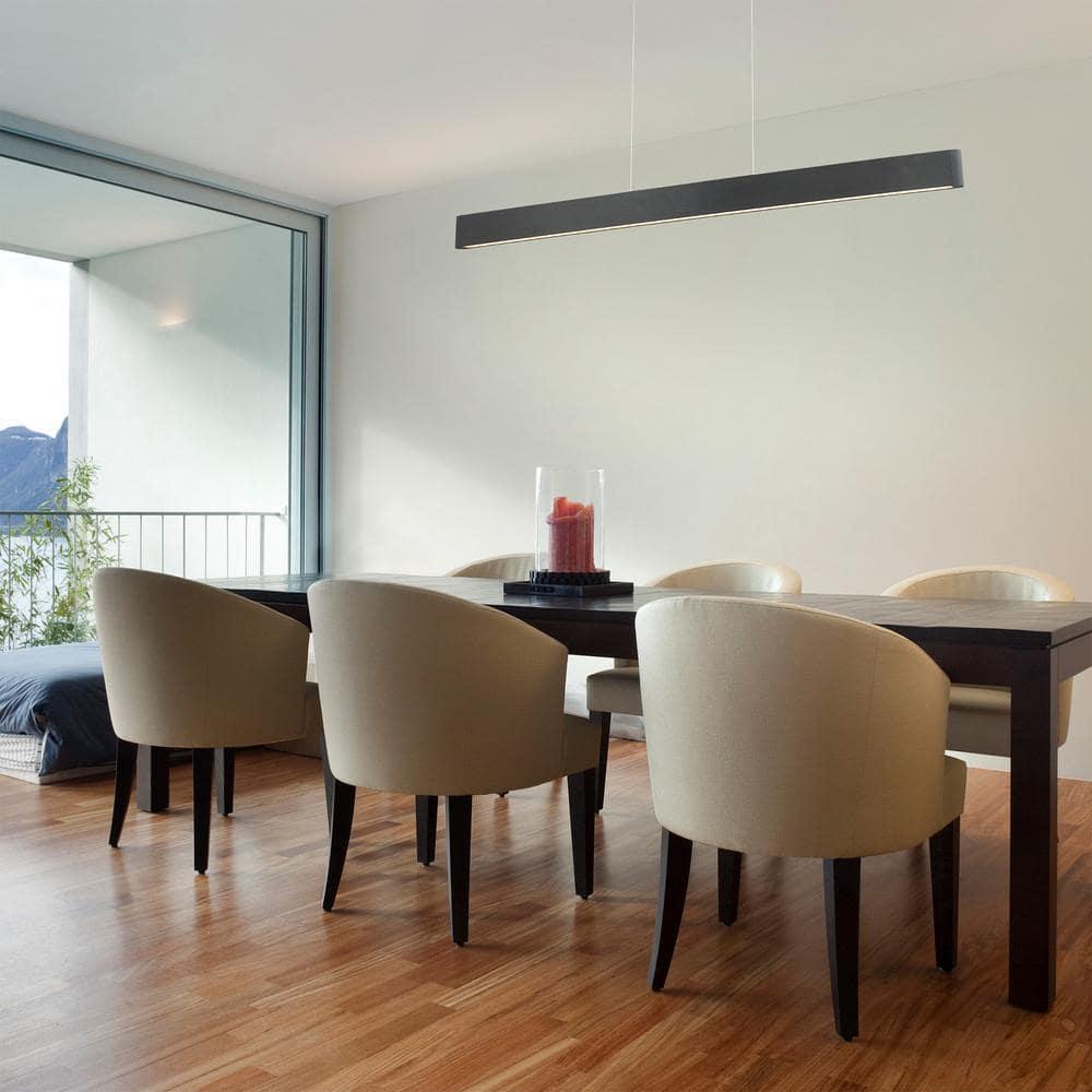 Volo Brushed Aluminum LED Pendant Light with Adjustable Height