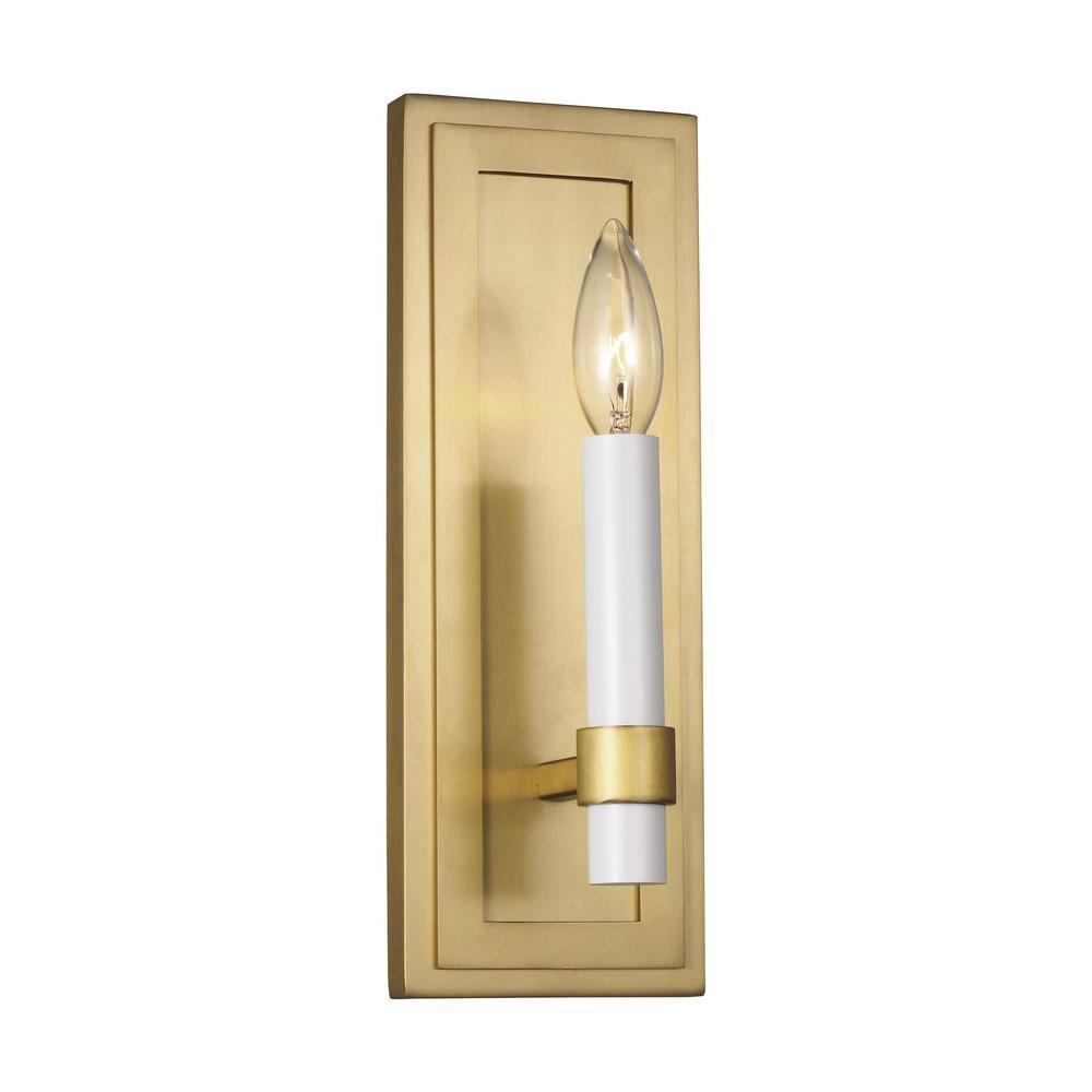 Annabel Single Light Steel Dimmable Candle Wall Light