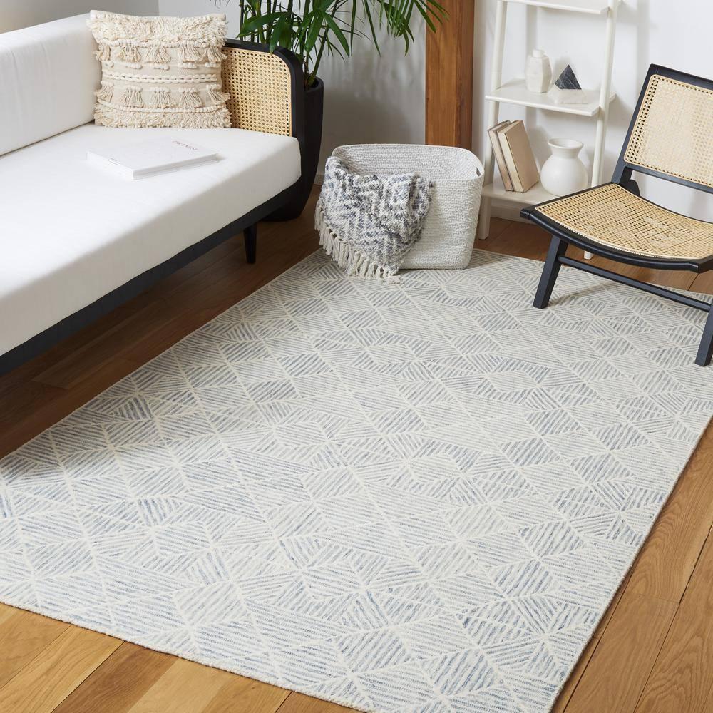 SAFAVIEH Abstract Brock Geometric Area Rug, Grey/Ivory, 8' x 10'