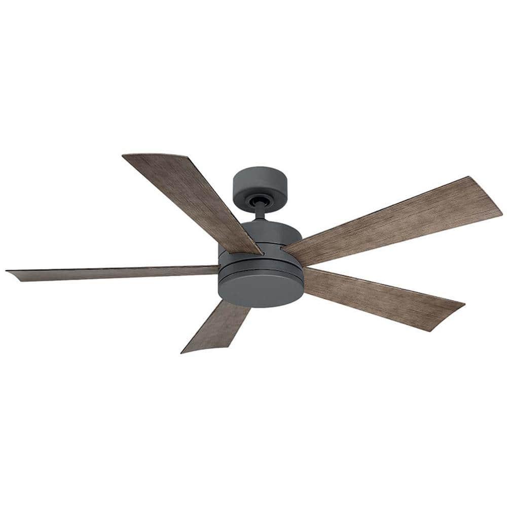 Wynd 5 - Blade Outdoor /Indoor Smart Ceiling Fan with Remote Control and LED Light Kit Included