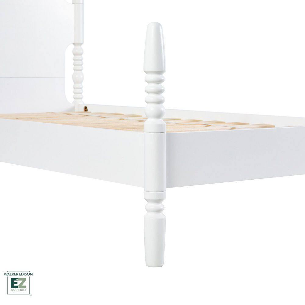 Vivienne Traditional Easy Assembly Solid Wood Twin Spindle Bed