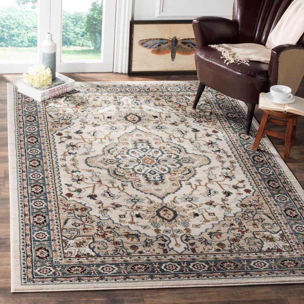 Lyndhurst LNH338 Power Loomed Area Rug - Cream/Beige - 6'x9' - Safavieh.