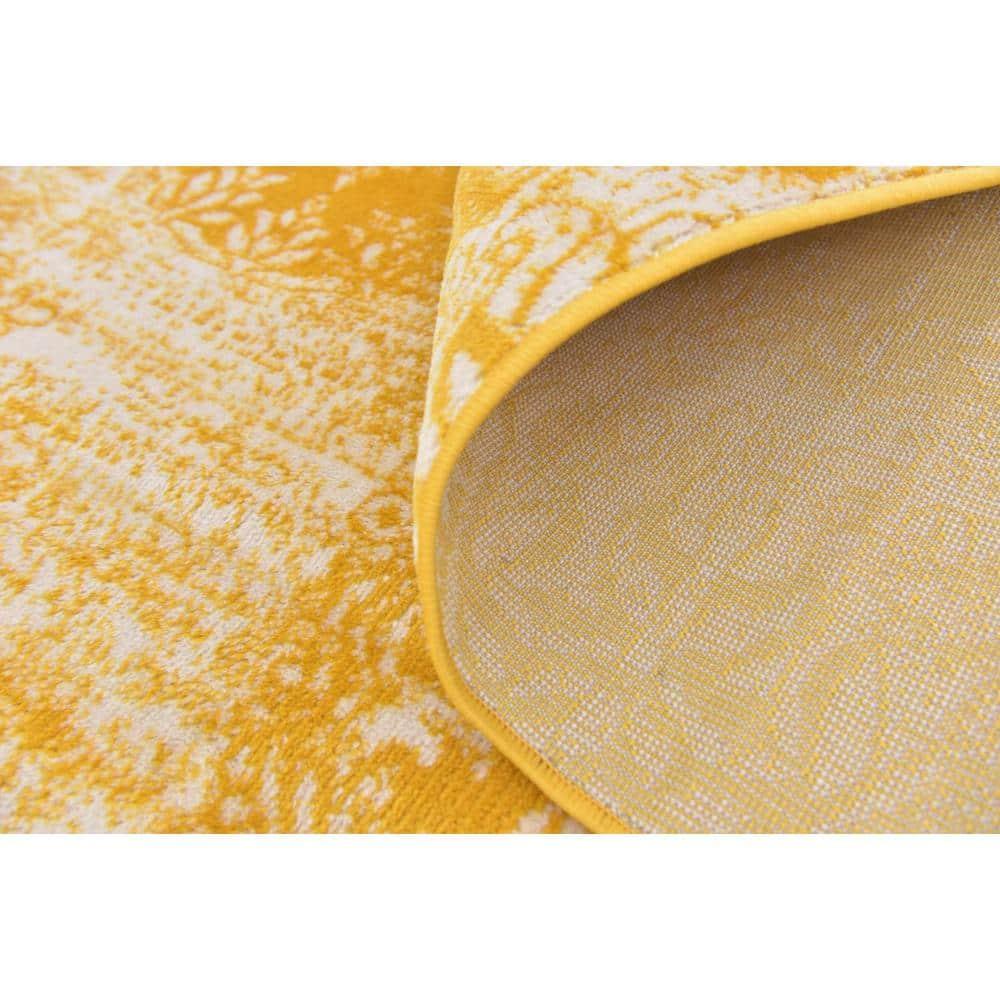 Unique Loom 6' 0 x 6' 0 Sofia Grand Yellow Area Rug