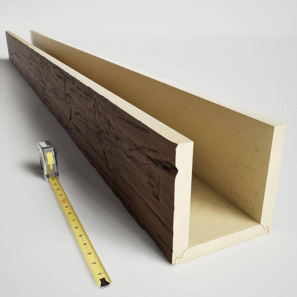 Hand Hewn Timberthane Faux Wood 3-Sided Ceiling Beam (U-beam)