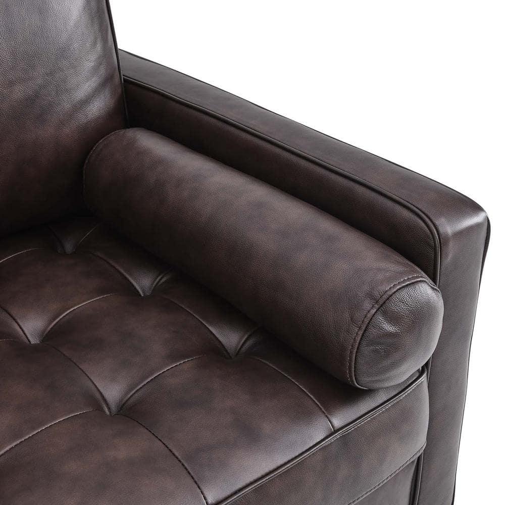 Modway Valour Modern Style Leather and Dense Foam Armchair in Brown Finish