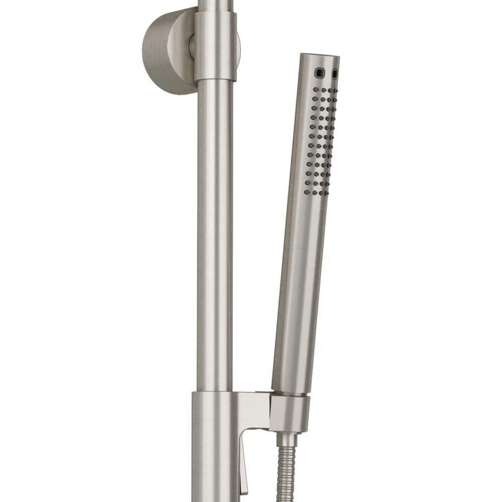Brushed Nickel Dual Rain and Handheld Shower System