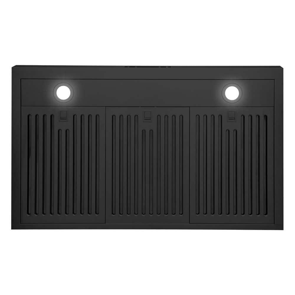 Cosmo 36 In. Haven Collection 500 Cfm Ducted Under Cabinet Range Hood, Touch Controls, Led Lights In Matte Black