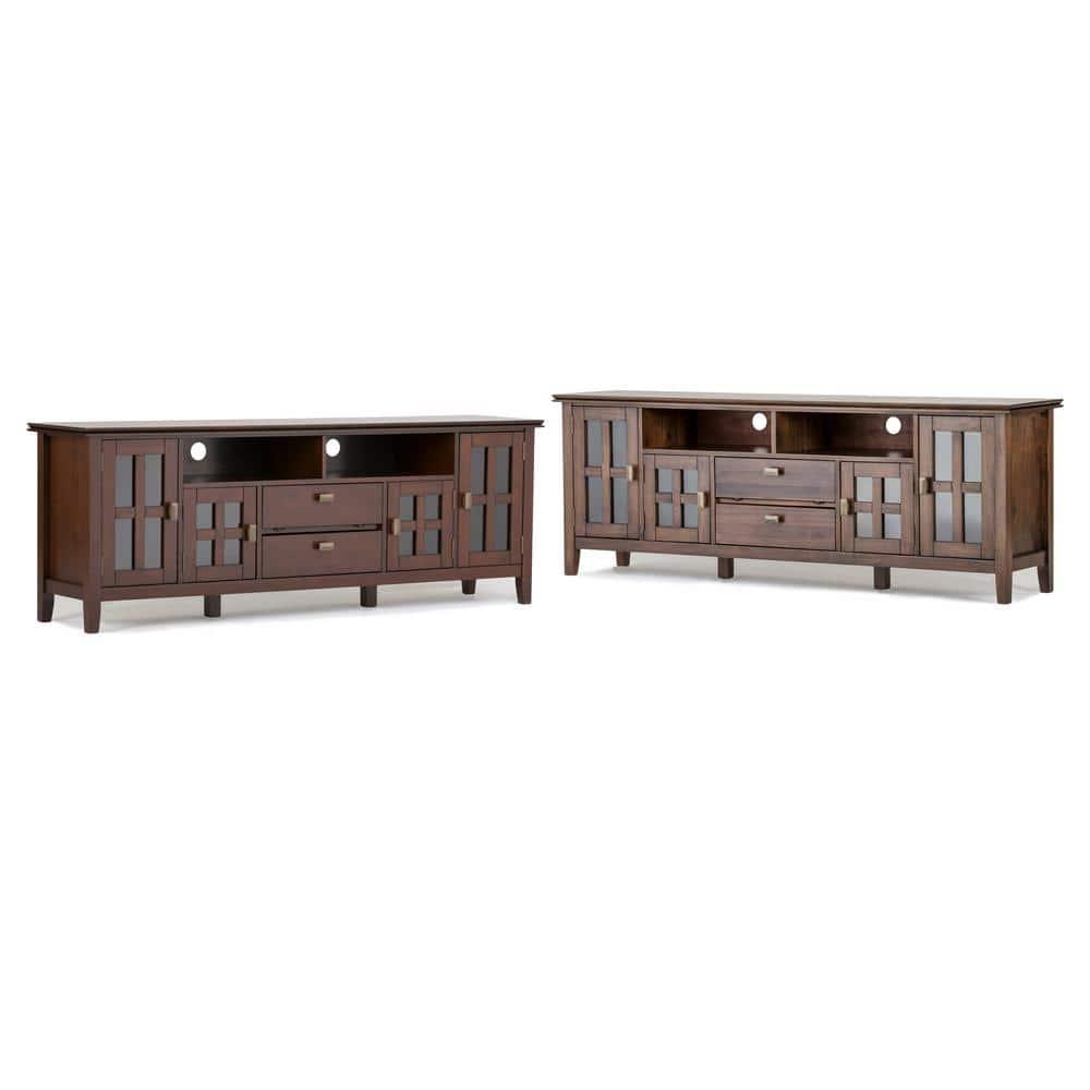 Simpli Home Artisan SOLID WOOD 72 inch TV Media Stand