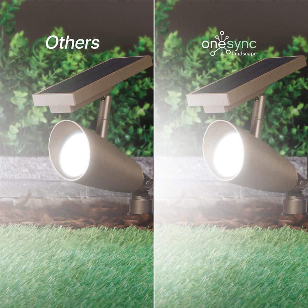FeitElectric Feit OneSync Bronze Solar Powered/Remote LED Spotlight 2 pk