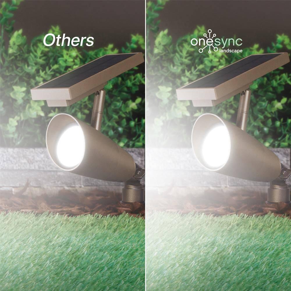FeitElectric Feit OneSync Bronze Solar Powered/Remote LED Spotlight 2 pk