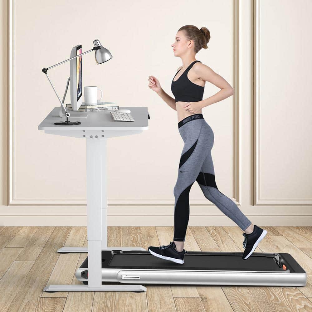 Costway Electric Adjustable Standing Desk Stand up Workstation w/Control White