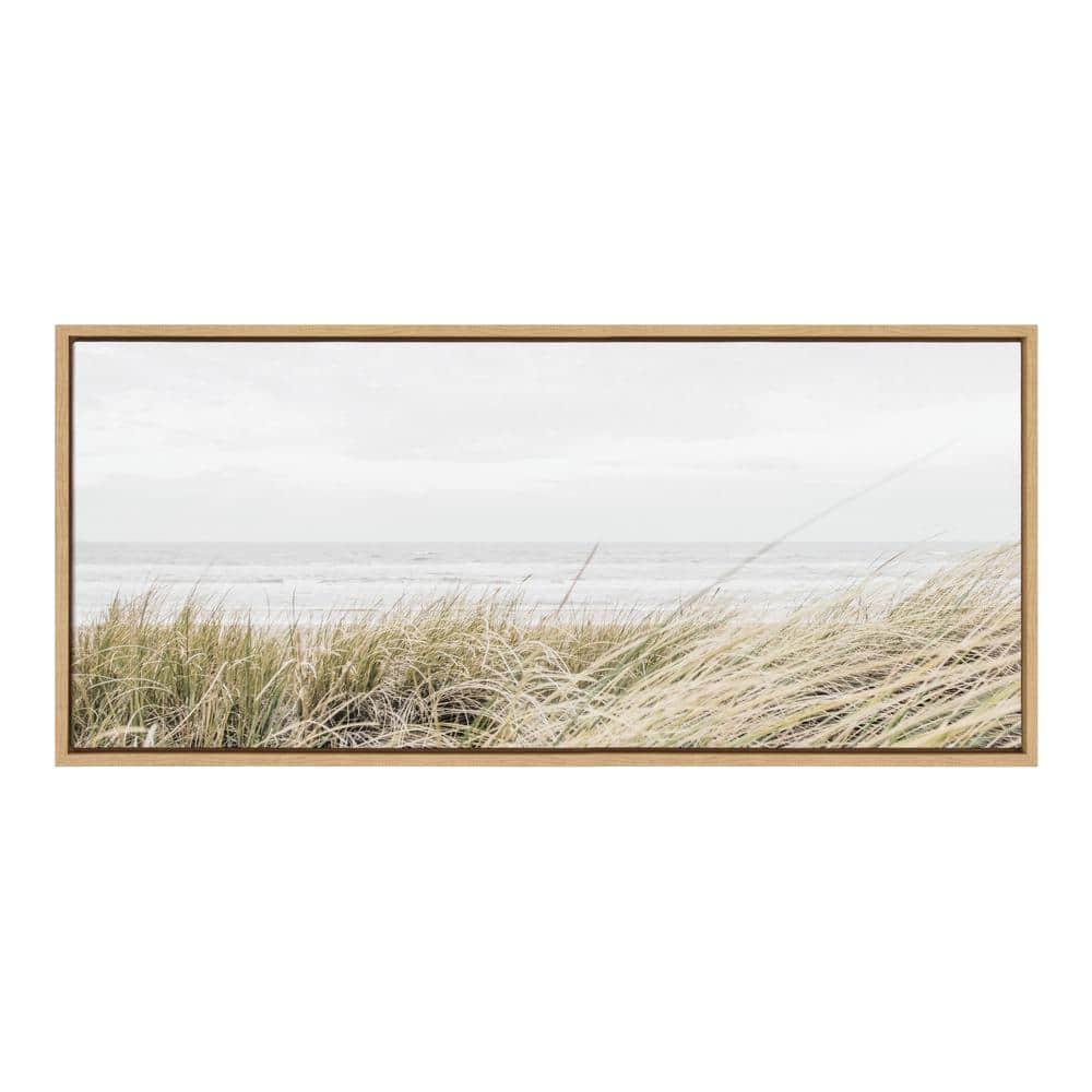Kate and Laurel Sylvie East Beach Framed Canvas by Amy Peterson Art Studio, 18x40, Natural