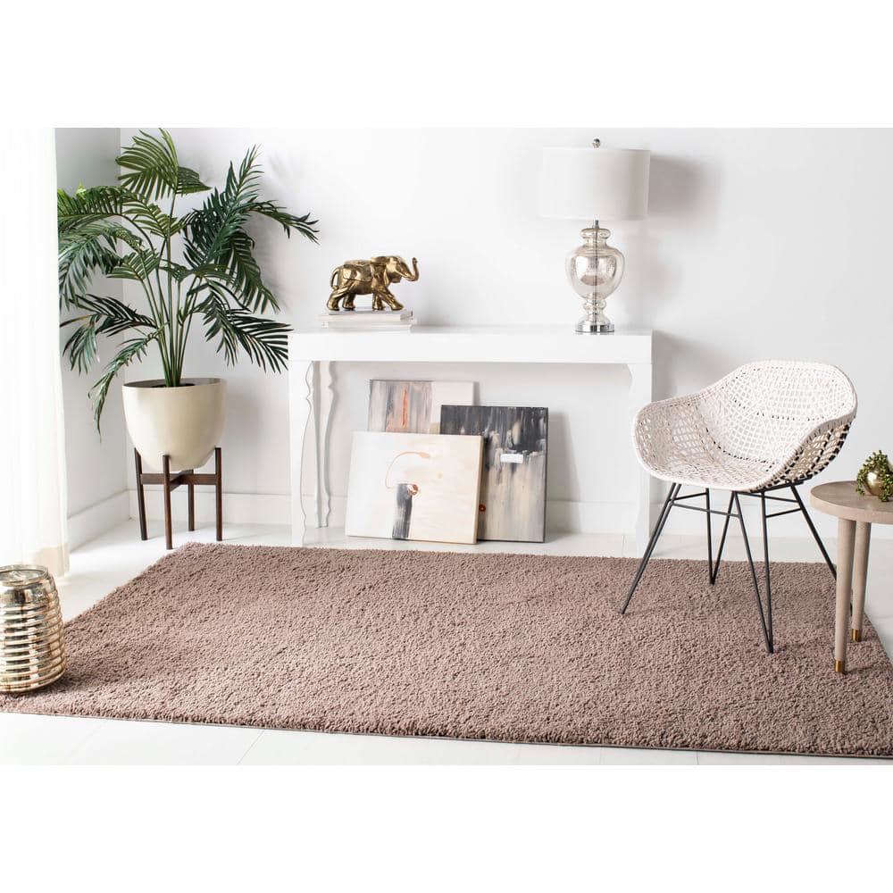 August Shag 900 AUG900 Power Loomed Indoor Area Rug - Taupe - 4'x6' - Safavieh