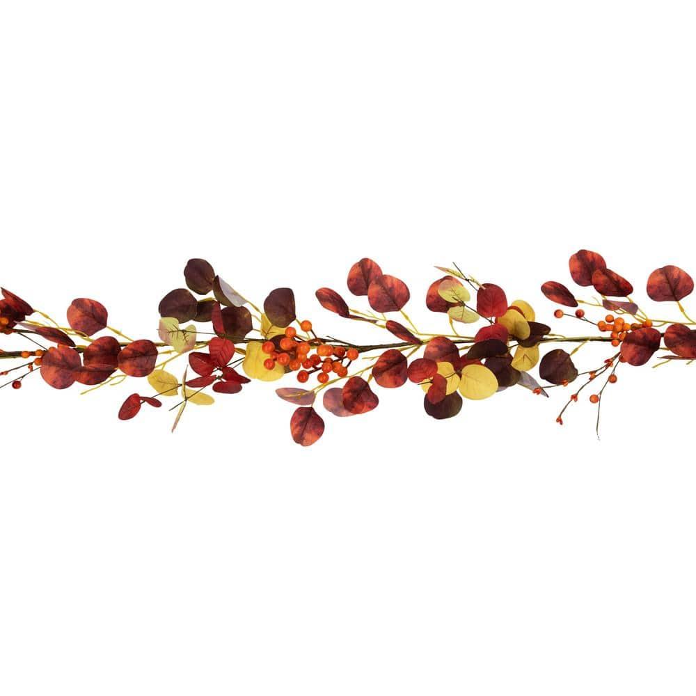 Northlight Seasonal 5' x 8" Berries and Maple Leaves Artificial Fall Harvest Garland Unlit