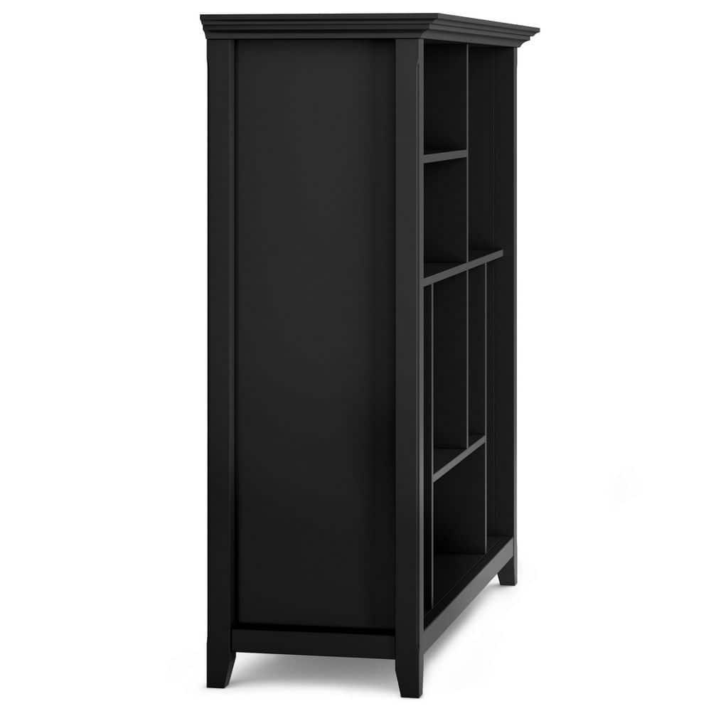 Simpli Home Amherst 44"W Solid Wood Multi Cube Bookcase with 8 Different Sized Storage Cubbies