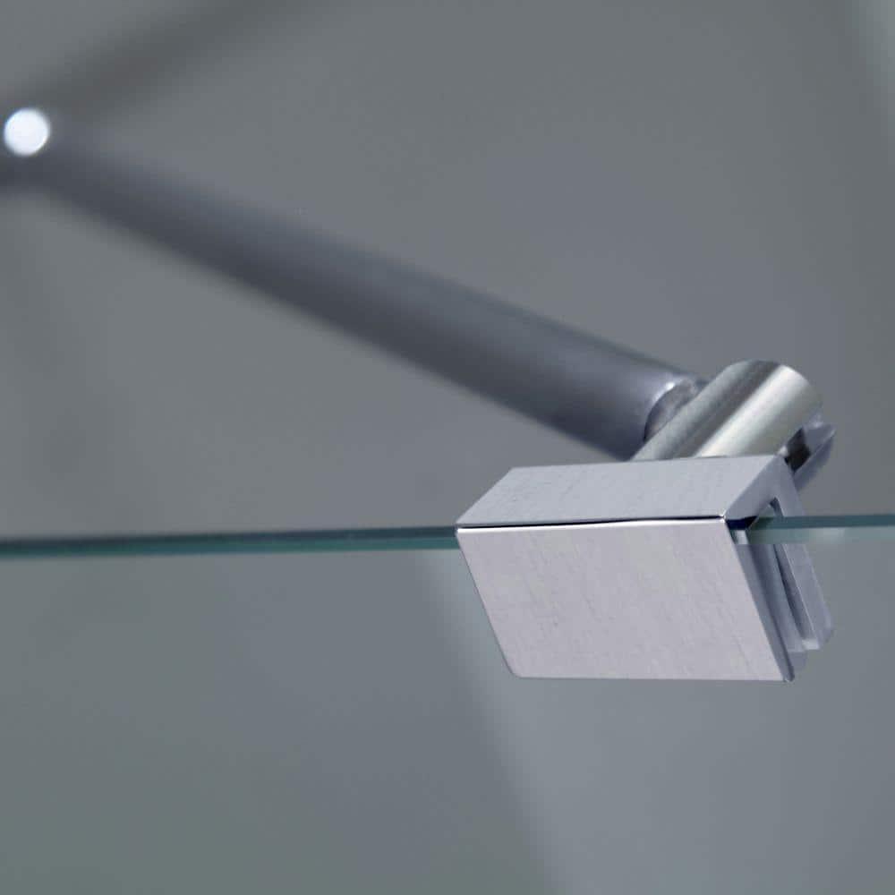 Aquadica 34" x 72" Hinged Frameless Shower Enclosure
